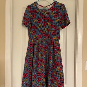Floral/Polka Dot LuLaRoe Amelia dress